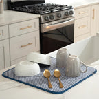 S&T INC. Dish Drying Mat, 16” x 18”, Absorbent Microfiber Kitchen Counter Mat - Image 2