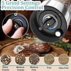 Electric Salt and Pepper Grinder Set, Automatic Salt Pepper Mill Grinder - Image 2