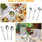 Patelai Serving Utensils Set Include Stainless Steel Large Spoons Slotted - Image 6