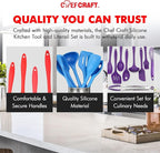 Chef Craft 9 Piece Multicolor Premium Silicone Kitchen Tool Set - Image 6