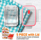 Nutrichef 10-Piece Glass Food Containers - Image 2