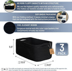 NaturalCozy 13.5”x8.5”x5.5” Rectangle Storage Baskets - Image 2