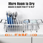 Expandable Dish Drying Rack in Sink, Stainless Steel Over The Sink Dish Drainer - Image 2
