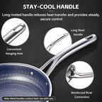 Ammeloo Hybrid Tri-Ply Stainless Steel Frying Pan Set, Non Stick Frying Pans - Image 9