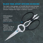 Messermeister 8-Inch Take-Apart Kitchen Scissors, Nut Cracker, Jar Lid - Image 2