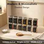 EDELHAUS Glass Spice Jars with Labels and Steel Lids Spice Containers with 160 - Image 2