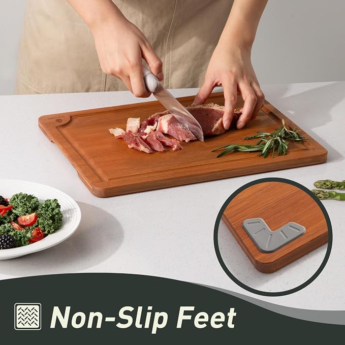 3 Packs Bamboo Cutting Board Set - Image 4