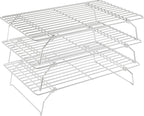 3 Tier Stackable Cooling Rack for Batch Cooling Cookie, Cake-15.8”x 10”- Heavy by QukakaHomeCare
