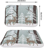 Winter Dish Drying Mat 18 x 24 inch Winter Landscape Snow Tree Deer Decorative - Image 2