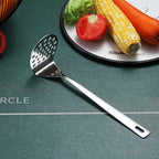 Stainless Steel Potato Masher, Berglander Heavy Duty Metal Potato Ricer - Image 2
