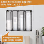 Wall Mount Portion Sauce Cup Lid Organizer 4 Compartments Iron Sauce Cup - Image 5