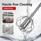 Li&Zhao Semi Automatic Whisk-2-Pack Stainless Steel Hand Push Rotary Egg Whisk - Image 5