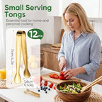 12 Pcs Gold Serving Tongs, Stainless Steel Ice Tongs Mini Sugar Tongs - Image 3