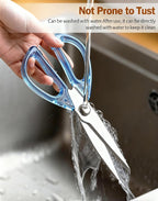 8.0inch Kitchen Shears, Sharp Stainless Steel Meat & Poultry Scissors, - Image 7