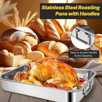 15.5" Stainless Steel Roasting Pans - Image 2