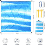 WIWIGO Beach Blanket Waterproof Sandproof Beach Mat 79" X 83"/10'x9'for 2-8 - Image 2