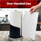 Stainless Steel Paper Towel Holder Countertop, Modern Spiral Cover Design - Image 5