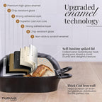 nuovva Dutch Oven For Sourdough Bread Baking – Enamelled Cast Iron Bread Loaf - Image 6