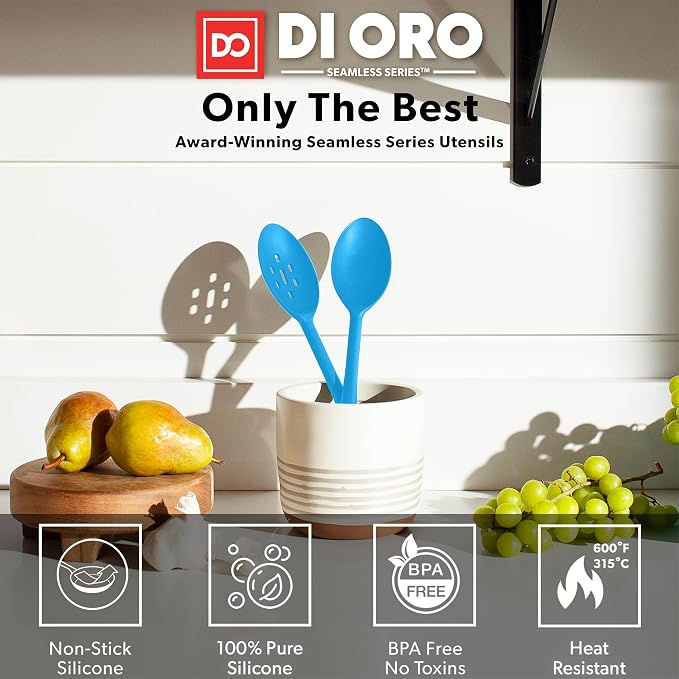 DI ORO Silicone Mixing & Serving Spoons - Image 2