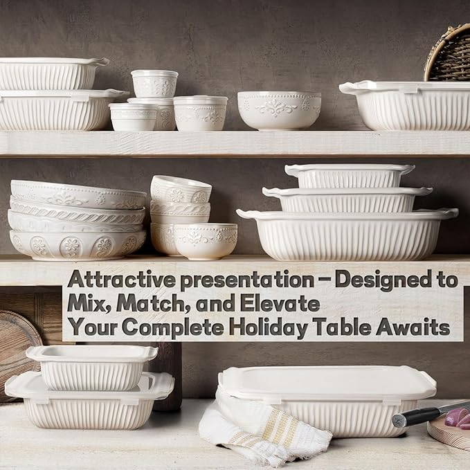 Artena Casserole Dishes For Oven, Ceramic Baking Dish, Large Lasagna Pan - Image 4