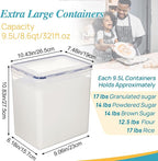 Vtopmart 9.5L 2 Pack Extra Large Flour Sugar Storage Containers - Image 2