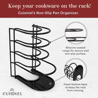 Pan Organizer - Silicone-Coated Non-Slip 12" Heavy Duty Skillet Rack - Kitchen - Image 4