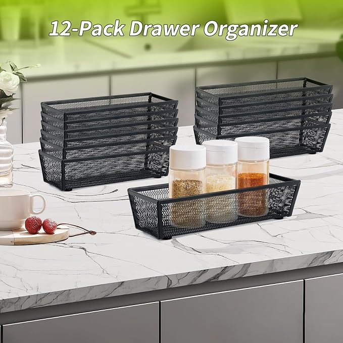 Neudeco Silverware Organizer, Mesh Drawer Organizer - Image 5