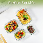 HOMBERKING 8 Pack Glass Food Storage Containers - Image 6