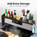 IIIOIIIA Bamboo Over the Stove Spice Rack Organizer Shelf - Image 2