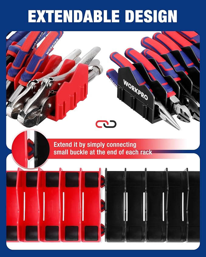 WORKPRO 4-Pack Plier Organizer Rack, Pliers Holder and Cutter Organizers - Image 6
