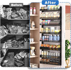 coobest 8-Tier Over the door Spice Rack Organizer, Large Heavy Duty Metal Wall - Image 8
