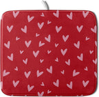 Valentines Dish Drying Mat for Kitchen Counter 16x18 Inch Valentine's Day Red by Aytipun