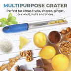 Stainless Steel Cheese Grater & Lemon Zester w/Extra Sharp Blade - Image 5