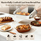 Enameled Cast Iron Sourdough Bread Dutch Oven, Cast Iron Loaf Bread Pan - Image 5
