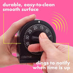 60 Minute Wind Up Timer, Visual Mechanical Timer, from 0 to 60 Minutes - Image 5