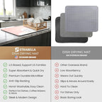 Coffee Mat Super Absorbent – 24" x 16" Dish Drying Mat - Image 4