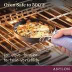 Anolon Hard Anodized Nonstick Mini Skillet/Frying/Egg Pan, Stainless Steel - Image 4
