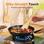 Wooden Spoons for Cooking Bamboo Utensils Set - Image 3