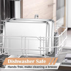 E-far Baking Sheets Set of 2, 16” x12” Stainless Steel Cookie Sheets Pans - Image 6