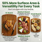 Greener Chef Luxury Bamboo Cutting Board 3-Piece Set - Image 4
