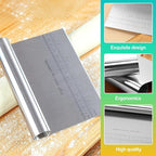 2 Pack Stainless Steel Dough Cutter & Pastry Scraper, Bench Knife - Image 3