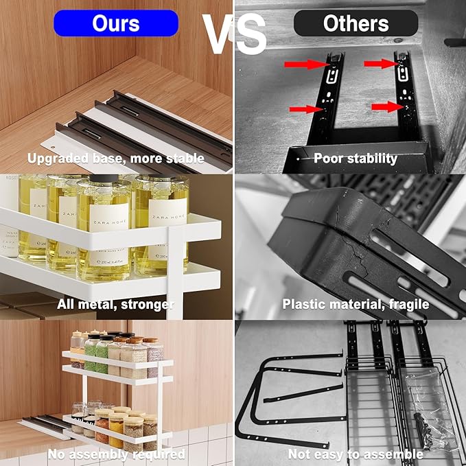 Mustorn Pull Out Spice Rack Organizer - Image 5