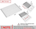 Surpahs 20.5 x 13.1 Inch Roll-Up Dish Drying Rack, Fits Across Sink Openings up - Image 2