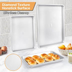 3-Piece Non-Stick Baking Sheet Set | PFOA/PFOS/PTFE-Free, 0.8mm Heavy-Duty Steel - Image 4
