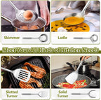 E-far Cooking Utensils Set, 10-Piece Stainless Steel Kitchen Utensils - Image 3