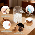 holoith 2 Pack Sugar Bowl Sugar Container 27oz Glass Jars - Image 4