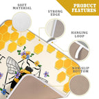 Giwawa Bee Kind Dish Drying Mat, Summer Bees Flowers Dish Drainer Mats - Image 4