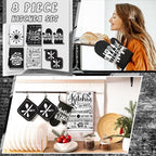Leinuosen 8 Pcs Cooking Kitchen Decor Accessories Set Farmhouse Towels Oven - Image 2
