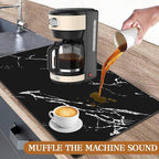 Absorbent Coffee Mat, Hide Stain Rubber Backed Absorbent Dish Drying Mat - Image 2
