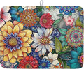 Boho Floral Dish Drying Mat for Kitchen Counter 18x24 Inch Super Absorbent by Kawani